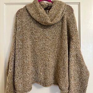 Free People Cozy Tan Turtleneck Sweater